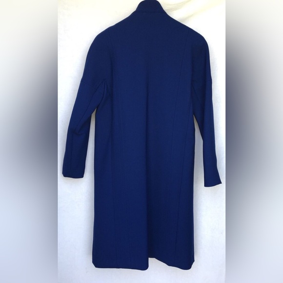 Twin Hill Cobalt Blue Long Wool 2-Way Zip Topper Coat Size 10R - Picture 9 of 15